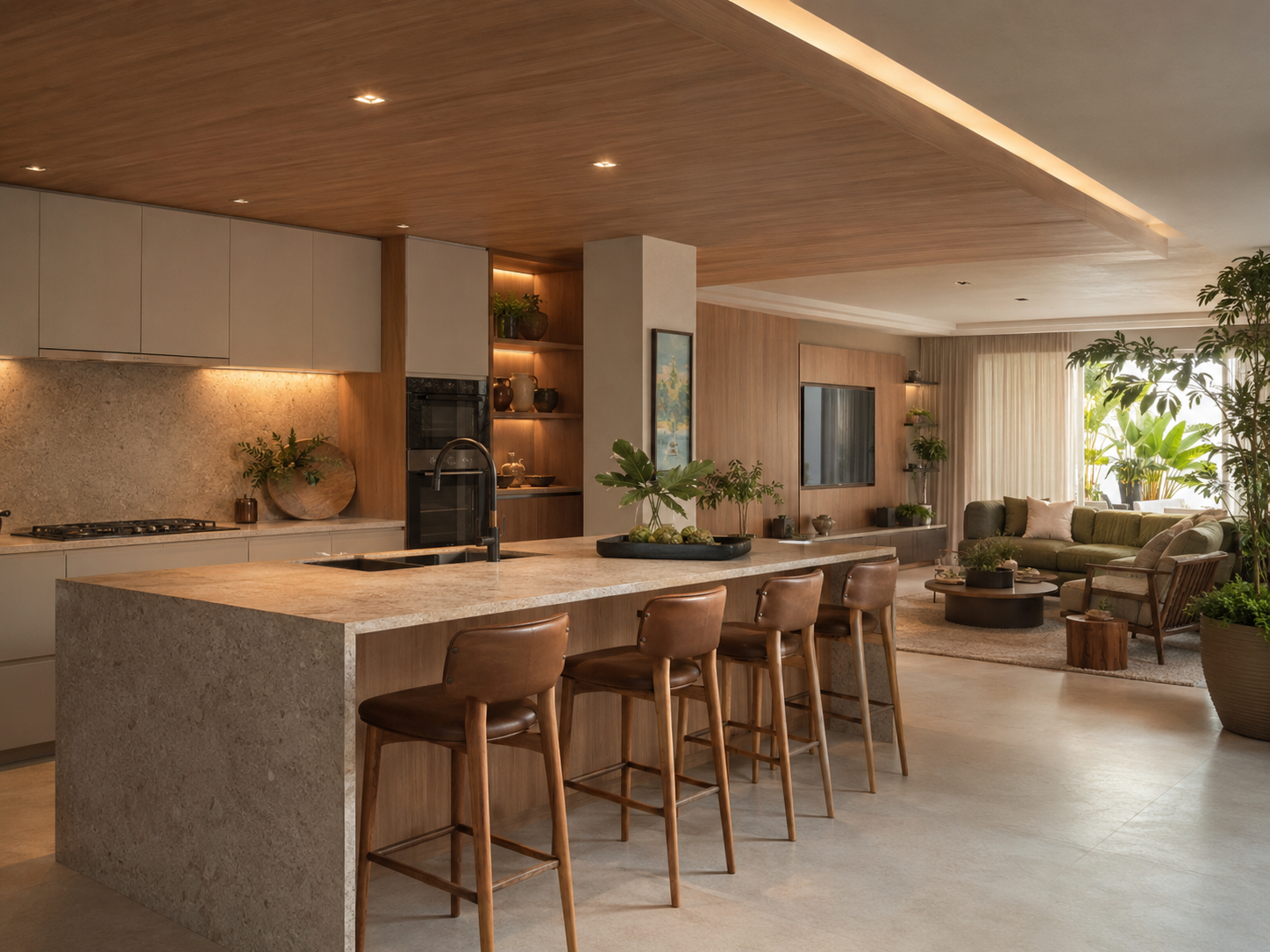 Projeto de interiores contemporâneo